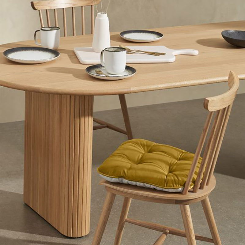 Modern Solid Wood Dining Table Oval Table with Double Pedestal Clearhalo 'Dining Tables & Seating' 'Dining Tables' 'dining_table' 'furn' 'furn_dining_table' 'Furniture' 'furniture_dining_table' 'Kitchen & Dining Furniture' 'kitchen' 'kitchen_dining_table' 4781213