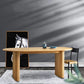 Modern Solid Wood Dining Table Oval Table with Double Pedestal Clearhalo 'Dining Tables & Seating' 'Dining Tables' 'dining_table' 'furn' 'furn_dining_table' 'Furniture' 'furniture_dining_table' 'Kitchen & Dining Furniture' 'kitchen' 'kitchen_dining_table' 4781214