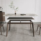 Medieval Modern Sintered Stone Dining Table Rectangle Table with 4 Legs Clearhalo 'Dining Tables & Seating' 'Dining Tables' 'dining_table' 'furn' 'furn_dining_table' 'Furniture' 'furniture_dining_table' 'Kitchen & Dining Furniture' 'kitchen' 'kitchen_dining_table' 4781225