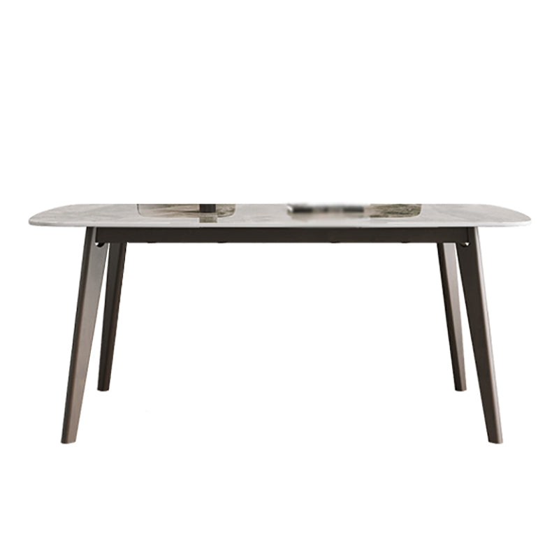 Medieval Modern Sintered Stone Dining Table Rectangle Table with 4 Legs Clearhalo 'Dining Tables & Seating' 'Dining Tables' 'dining_table' 'furn' 'furn_dining_table' 'Furniture' 'furniture_dining_table' 'Kitchen & Dining Furniture' 'kitchen' 'kitchen_dining_table' 4781226