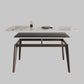 Medieval Modern Sintered Stone Dining Table Rectangle Table with 4 Legs Clearhalo 'Dining Tables & Seating' 'Dining Tables' 'dining_table' 'furn' 'furn_dining_table' 'Furniture' 'furniture_dining_table' 'Kitchen & Dining Furniture' 'kitchen' 'kitchen_dining_table' 4781227