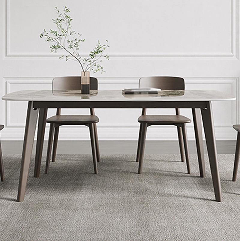 Medieval Modern Sintered Stone Dining Table Rectangle Table with 4 Legs Clearhalo 'Dining Tables & Seating' 'Dining Tables' 'dining_table' 'furn' 'furn_dining_table' 'Furniture' 'furniture_dining_table' 'Kitchen & Dining Furniture' 'kitchen' 'kitchen_dining_table' 4781232