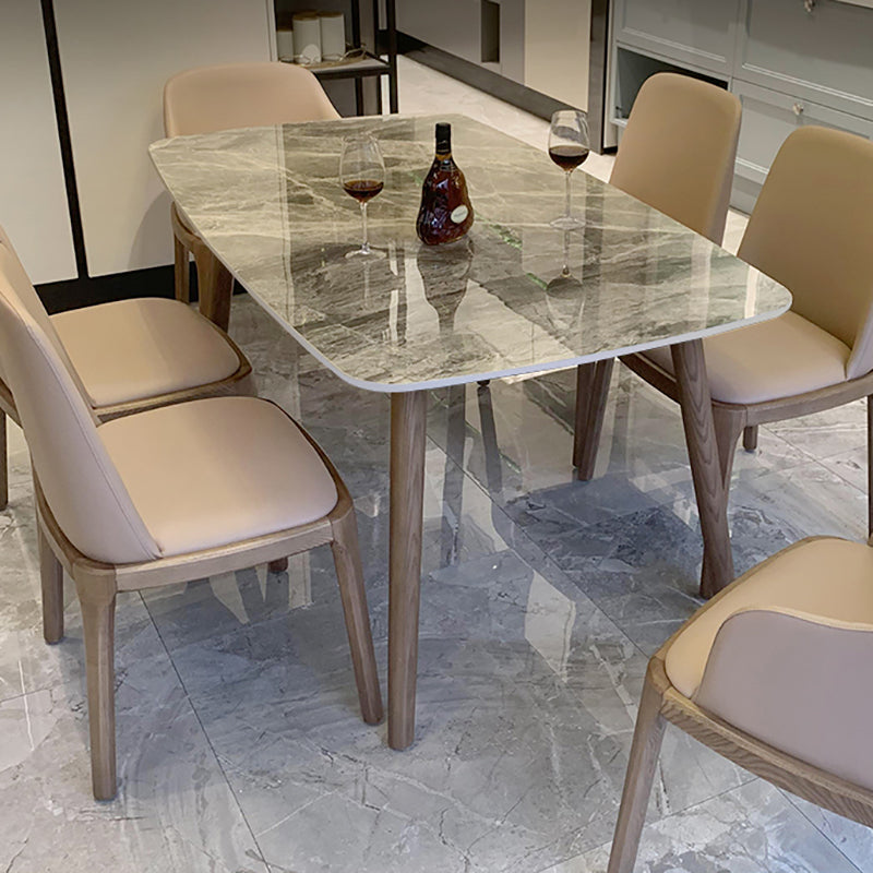 Modern Rectangle Stone Table Standard Height Table Dining Table with 4 Legs Clearhalo 'Dining Tables & Seating' 'Dining Tables' 'dining_table' 'furn' 'furn_dining_table' 'Furniture' 'furniture_dining_table' 'Kitchen & Dining Furniture' 'kitchen' 'kitchen_dining_table' 4781248