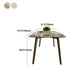 Modern Rectangle Stone Table Standard Height Table Dining Table with 4 Legs Clearhalo 'Dining Tables & Seating' 'Dining Tables' 'dining_table' 'furn' 'furn_dining_table' 'Furniture' 'furniture_dining_table' 'Kitchen & Dining Furniture' 'kitchen' 'kitchen_dining_table' 4781251
