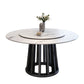 Contemporary Round Stone Table Standard Height Dining Table with Pedestal Base Clearhalo 'Dining Tables & Seating' 'Dining Tables' 'dining_table' 'furn' 'furn_dining_table' 'Furniture' 'furniture_dining_table' 'Kitchen & Dining Furniture' 'kitchen' 'kitchen_dining_table' 4781261