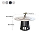 Contemporary Round Stone Table Standard Height Dining Table with Pedestal Base Clearhalo 'Dining Tables & Seating' 'Dining Tables' 'dining_table' 'furn' 'furn_dining_table' 'Furniture' 'furniture_dining_table' 'Kitchen & Dining Furniture' 'kitchen' 'kitchen_dining_table' 4781268
