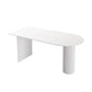 Irregular Shape White Table for Restaurant Modern Island Table with Double Pedestal Clearhalo 'Dining Tables & Seating' 'Dining Tables' 'dining_table' 'furn' 'furn_dining_table' 'Furniture' 'furniture_dining_table' 'Kitchen & Dining Furniture' 'kitchen' 'kitchen_dining_table' 4781274