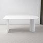 Irregular Shape White Table for Restaurant Modern Island Table with Double Pedestal White Without Chairs Clearhalo 'Dining Tables & Seating' 'Dining Tables' 'dining_table' 'furn' 'furn_dining_table' 'Furniture' 'furniture_dining_table' 'Kitchen & Dining Furniture' 'kitchen' 'kitchen_dining_table' 4781278