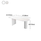 Irregular Shape White Table for Restaurant Modern Island Table with Double Pedestal Clearhalo 'Dining Tables & Seating' 'Dining Tables' 'dining_table' 'furn' 'furn_dining_table' 'Furniture' 'furniture_dining_table' 'Kitchen & Dining Furniture' 'kitchen' 'kitchen_dining_table' 4781290