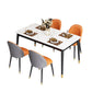 Stone Top Dining Table Rectangle Contemporary Table with 4 Black Legs Clearhalo 'Dining Tables & Seating' 'Dining Tables' 'dining_table' 'furn' 'furn_dining_table' 'Furniture' 'furniture_dining_table' 'Kitchen & Dining Furniture' 'kitchen' 'kitchen_dining_table' 4781296