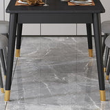 Stone Top Dining Table Rectangle Contemporary Table with 4 Black Legs Clearhalo 'Dining Tables & Seating' 'Dining Tables' 'dining_table' 'furn' 'furn_dining_table' 'Furniture' 'furniture_dining_table' 'Kitchen & Dining Furniture' 'kitchen' 'kitchen_dining_table' 4781298