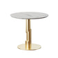 Traditional Luxury Dining Table White Stone Center Top Round Dining Table White-Gold Without Chairs Clearhalo 'Dining Tables & Seating' 'Dining Tables' 'dining_table' 'furn' 'furn_dining_table' 'Furniture' 'furniture_dining_table' 'Kitchen & Dining Furniture' 'kitchen' 'kitchen_dining_table' 4781310