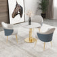 Traditional Luxury Dining Table White Stone Center Top Round Dining Table Clearhalo 'Dining Tables & Seating' 'Dining Tables' 'dining_table' 'furn' 'furn_dining_table' 'Furniture' 'furniture_dining_table' 'Kitchen & Dining Furniture' 'kitchen' 'kitchen_dining_table' 4781323