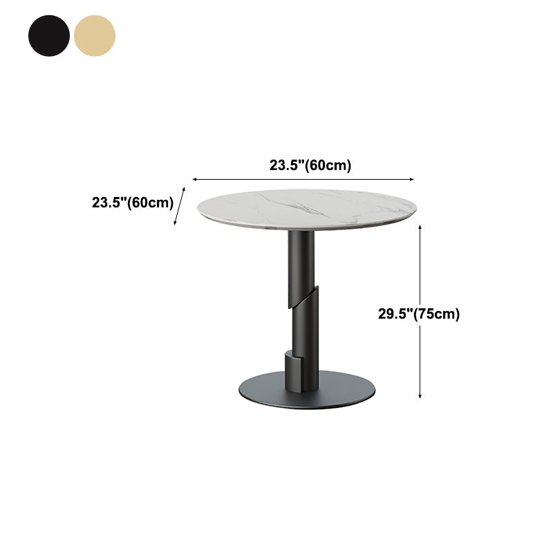 Traditional Luxury Dining Table White Stone Center Top Round Dining Table Clearhalo 'Dining Tables & Seating' 'Dining Tables' 'dining_table' 'furn' 'furn_dining_table' 'Furniture' 'furniture_dining_table' 'Kitchen & Dining Furniture' 'kitchen' 'kitchen_dining_table' 4781329