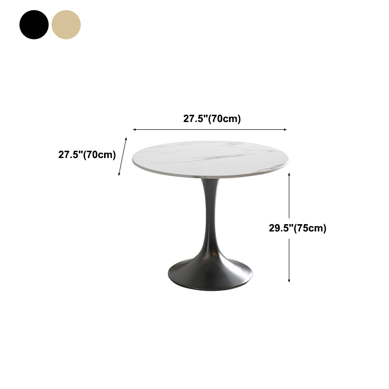 Traditional Luxury Dining Table White Stone Center Top Round Dining Table Clearhalo 'Dining Tables & Seating' 'Dining Tables' 'dining_table' 'furn' 'furn_dining_table' 'Furniture' 'furniture_dining_table' 'Kitchen & Dining Furniture' 'kitchen' 'kitchen_dining_table' 4781333