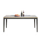 Medieval Modern Sintered Stone Dining Table Rectangle Kitchen Table with 4 Legs Clearhalo 'Dining Tables & Seating' 'Dining Tables' 'dining_table' 'furn' 'furn_dining_table' 'Furniture' 'furniture_dining_table' 'Kitchen & Dining Furniture' 'kitchen' 'kitchen_dining_table' 4781362
