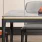 Medieval Modern Sintered Stone Dining Table Rectangle Kitchen Table with 4 Legs Clearhalo 'Dining Tables & Seating' 'Dining Tables' 'dining_table' 'furn' 'furn_dining_table' 'Furniture' 'furniture_dining_table' 'Kitchen & Dining Furniture' 'kitchen' 'kitchen_dining_table' 4781365