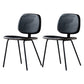 Contemporary Modern Metal Indoor-Outdoor Chair Open Back Side Chair Black 2 Piece Set Clearhalo 'Dining Chairs' 'Dining Tables & Seating' 'dining_chair' 'furn' 'furn_dining_chair' 'Furniture' 'furniture_dining_chair' 'Kitchen & Dining Furniture' 4781376