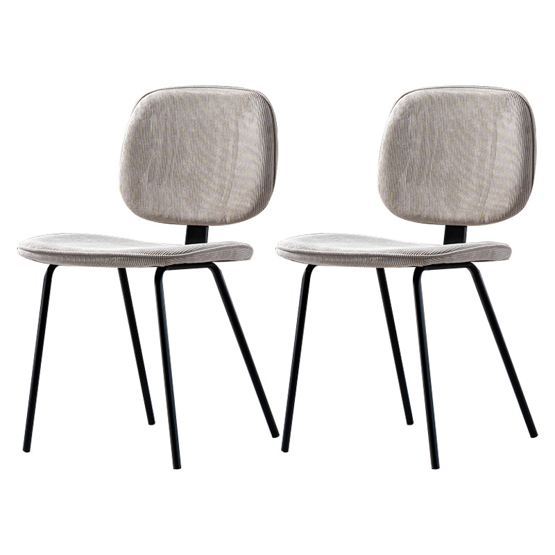Contemporary Modern Metal Indoor-Outdoor Chair Open Back Side Chair Grey 2 Piece Set Clearhalo 'Dining Chairs' 'Dining Tables & Seating' 'dining_chair' 'furn' 'furn_dining_chair' 'Furniture' 'furniture_dining_chair' 'Kitchen & Dining Furniture' 4781383