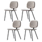 Contemporary Modern Metal Indoor-Outdoor Chair Open Back Side Chair Grey 4 Piece Set Clearhalo 'Dining Chairs' 'Dining Tables & Seating' 'dining_chair' 'furn' 'furn_dining_chair' 'Furniture' 'furniture_dining_chair' 'Kitchen & Dining Furniture' 4781385