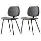 Contemporary Modern Metal Indoor-Outdoor Chair Open Back Side Chair Dark Gray 2 Piece Set Clearhalo 'Dining Chairs' 'Dining Tables & Seating' 'dining_chair' 'furn' 'furn_dining_chair' 'Furniture' 'furniture_dining_chair' 'Kitchen & Dining Furniture' 4781388