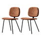 Contemporary Modern Metal Indoor-Outdoor Chair Open Back Side Chair Brown 2 Piece Set Clearhalo 'Dining Chairs' 'Dining Tables & Seating' 'dining_chair' 'furn' 'furn_dining_chair' 'Furniture' 'furniture_dining_chair' 'Kitchen & Dining Furniture' 4781398
