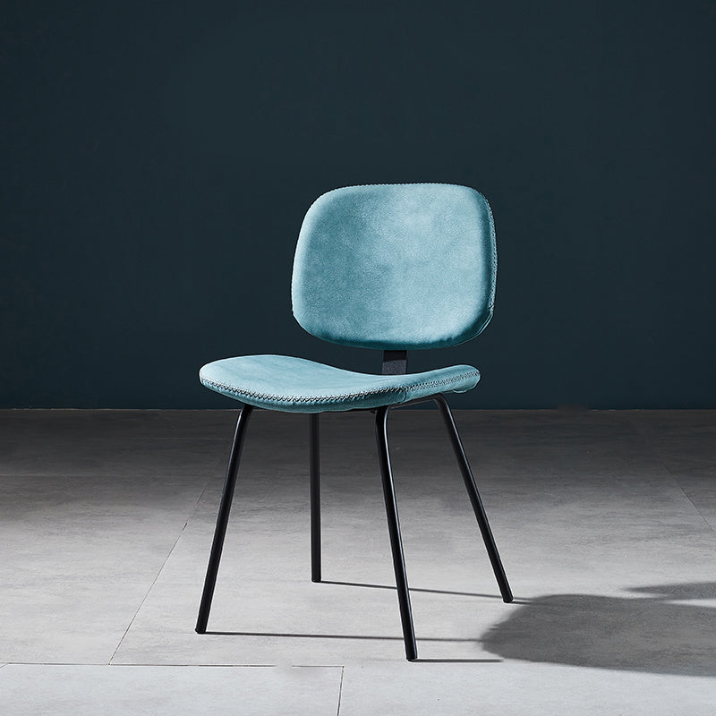 Contemporary Modern Metal Indoor-Outdoor Chair Open Back Side Chair Blue 1 Piece Clearhalo 'Dining Chairs' 'Dining Tables & Seating' 'dining_chair' 'furn' 'furn_dining_chair' 'Furniture' 'furniture_dining_chair' 'Kitchen & Dining Furniture' 4781400