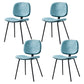 Contemporary Modern Metal Indoor-Outdoor Chair Open Back Side Chair Blue 4 Piece Set Clearhalo 'Dining Chairs' 'Dining Tables & Seating' 'dining_chair' 'furn' 'furn_dining_chair' 'Furniture' 'furniture_dining_chair' 'Kitchen & Dining Furniture' 4781402