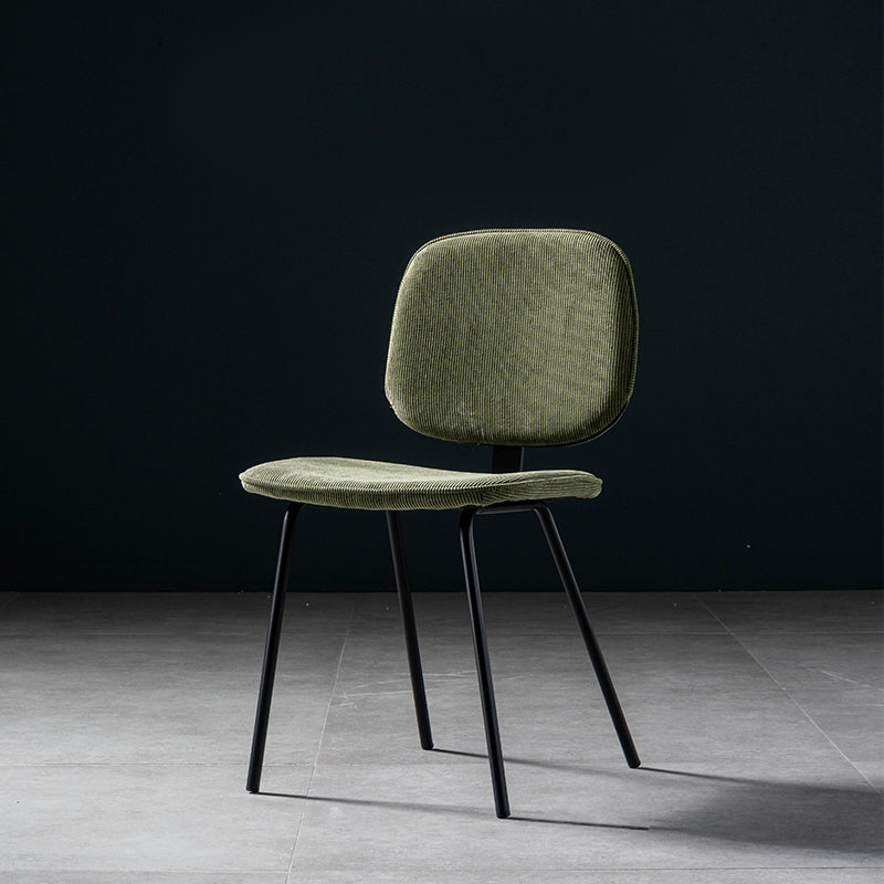 Contemporary Modern Metal Indoor-Outdoor Chair Open Back Side Chair Green 1 Piece Clearhalo 'Dining Chairs' 'Dining Tables & Seating' 'dining_chair' 'furn' 'furn_dining_chair' 'Furniture' 'furniture_dining_chair' 'Kitchen & Dining Furniture' 4781403