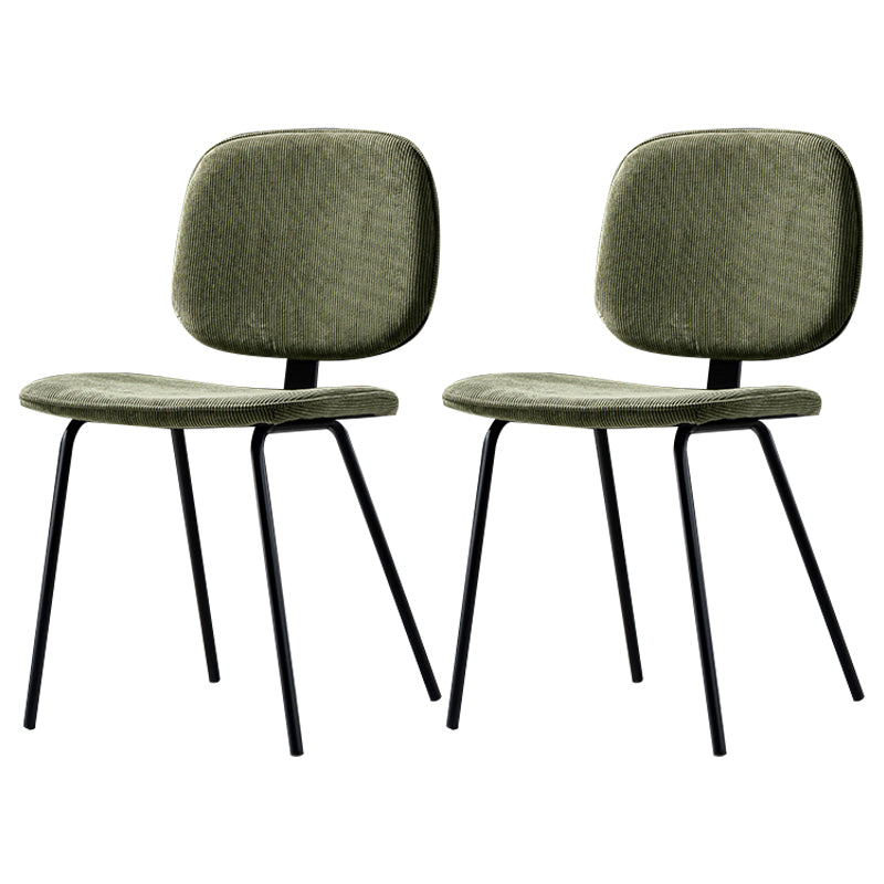 Contemporary Modern Metal Indoor-Outdoor Chair Open Back Side Chair Green 2 Piece Set Clearhalo 'Dining Chairs' 'Dining Tables & Seating' 'dining_chair' 'furn' 'furn_dining_chair' 'Furniture' 'furniture_dining_chair' 'Kitchen & Dining Furniture' 4781404