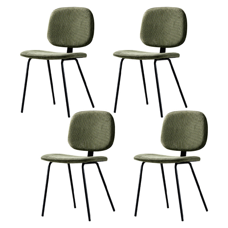 Contemporary Modern Metal Indoor-Outdoor Chair Open Back Side Chair Green 4 Piece Set Clearhalo 'Dining Chairs' 'Dining Tables & Seating' 'dining_chair' 'furn' 'furn_dining_chair' 'Furniture' 'furniture_dining_chair' 'Kitchen & Dining Furniture' 4781405