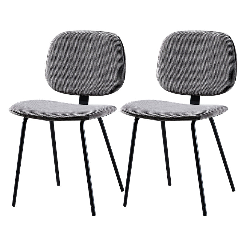 Contemporary Modern Metal Indoor-Outdoor Chair Open Back Side Chair Smoke Gray 2 Piece Set Clearhalo 'Dining Chairs' 'Dining Tables & Seating' 'dining_chair' 'furn' 'furn_dining_chair' 'Furniture' 'furniture_dining_chair' 'Kitchen & Dining Furniture' 4781407