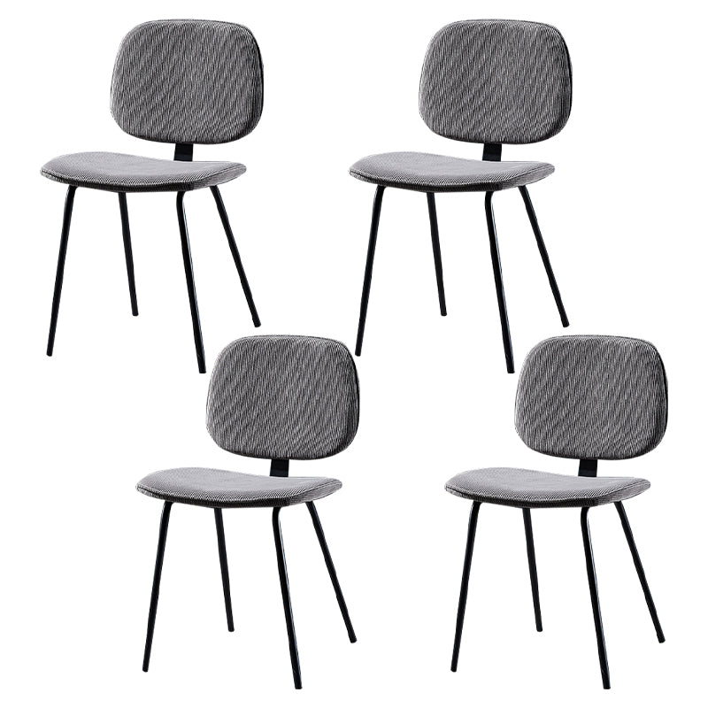 Contemporary Modern Metal Indoor-Outdoor Chair Open Back Side Chair Smoke Gray 4 Piece Set Clearhalo 'Dining Chairs' 'Dining Tables & Seating' 'dining_chair' 'furn' 'furn_dining_chair' 'Furniture' 'furniture_dining_chair' 'Kitchen & Dining Furniture' 4781408