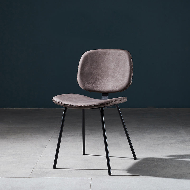 Contemporary Modern Metal Indoor-Outdoor Chair Open Back Side Chair Coffee 1 Piece Clearhalo 'Dining Chairs' 'Dining Tables & Seating' 'dining_chair' 'furn' 'furn_dining_chair' 'Furniture' 'furniture_dining_chair' 'Kitchen & Dining Furniture' 4781409