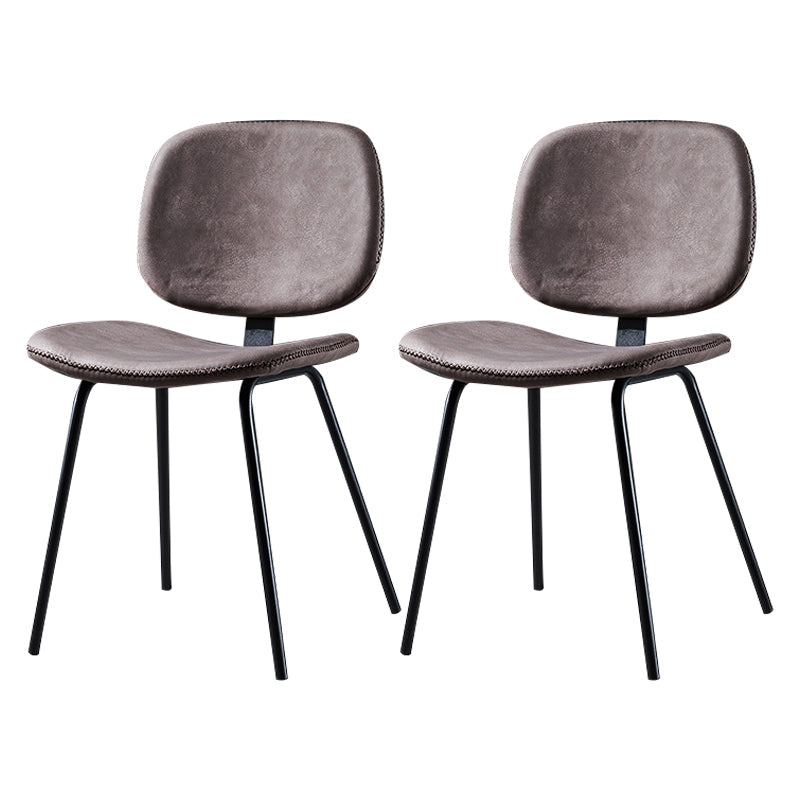 Contemporary Modern Metal Indoor-Outdoor Chair Open Back Side Chair Coffee 2 Piece Set Clearhalo 'Dining Chairs' 'Dining Tables & Seating' 'dining_chair' 'furn' 'furn_dining_chair' 'Furniture' 'furniture_dining_chair' 'Kitchen & Dining Furniture' 4781410