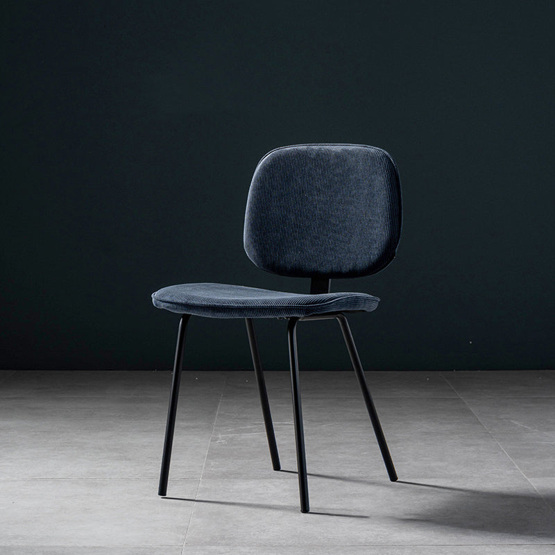 Contemporary Modern Metal Indoor-Outdoor Chair Open Back Side Chair Navy Blue 1 Piece Clearhalo 'Dining Chairs' 'Dining Tables & Seating' 'dining_chair' 'furn' 'furn_dining_chair' 'Furniture' 'furniture_dining_chair' 'Kitchen & Dining Furniture' 4781415