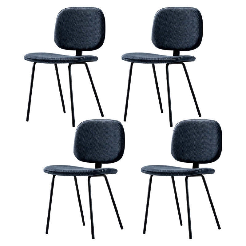 Contemporary Modern Metal Indoor-Outdoor Chair Open Back Side Chair Navy Blue 4 Piece Set Clearhalo 'Dining Chairs' 'Dining Tables & Seating' 'dining_chair' 'furn' 'furn_dining_chair' 'Furniture' 'furniture_dining_chair' 'Kitchen & Dining Furniture' 4781417