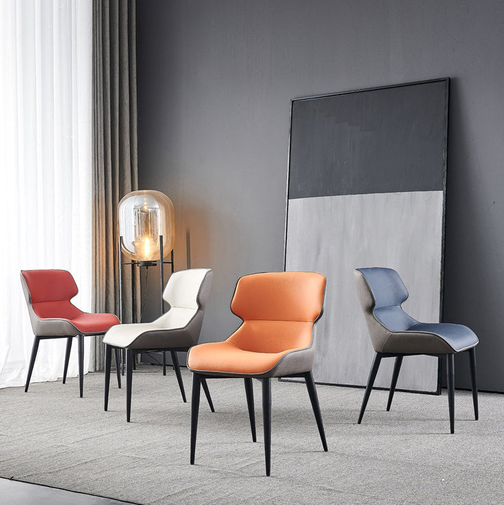 Metal Contemporary Modern Indoor-Outdoor Chair Wingback Side Chair Clearhalo 'Dining Chairs' 'Dining Tables & Seating' 'dining_chair' 'furn' 'furn_dining_chair' 'Furniture' 'furniture_dining_chair' 'Kitchen & Dining Furniture' 4781422