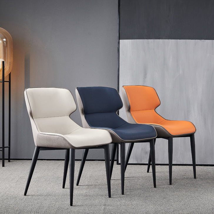 Metal Contemporary Modern Indoor-Outdoor Chair Wingback Side Chair Clearhalo 'Dining Chairs' 'Dining Tables & Seating' 'dining_chair' 'furn' 'furn_dining_chair' 'Furniture' 'furniture_dining_chair' 'Kitchen & Dining Furniture' 4781426