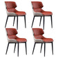 Metal Contemporary Modern Indoor-Outdoor Chair Wingback Side Chair Red 4 Piece Set Clearhalo 'Dining Chairs' 'Dining Tables & Seating' 'dining_chair' 'furn' 'furn_dining_chair' 'Furniture' 'furniture_dining_chair' 'Kitchen & Dining Furniture' 4781429