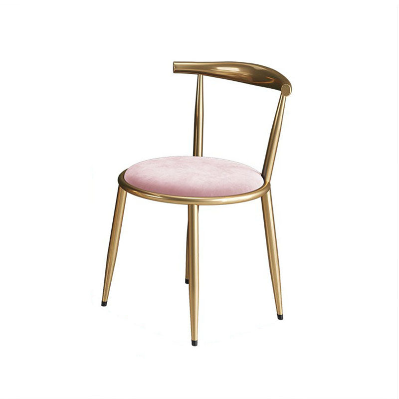 Nordic Design Fabric Dining Chair Open Back Side Chair for Home Use Pink 1 Piece Clearhalo 'Dining Chairs' 'Dining Tables & Seating' 'dining_chair' 'furn' 'furn_dining_chair' 'Furniture' 'furniture_dining_chair' 'Kitchen & Dining Furniture' 4781443