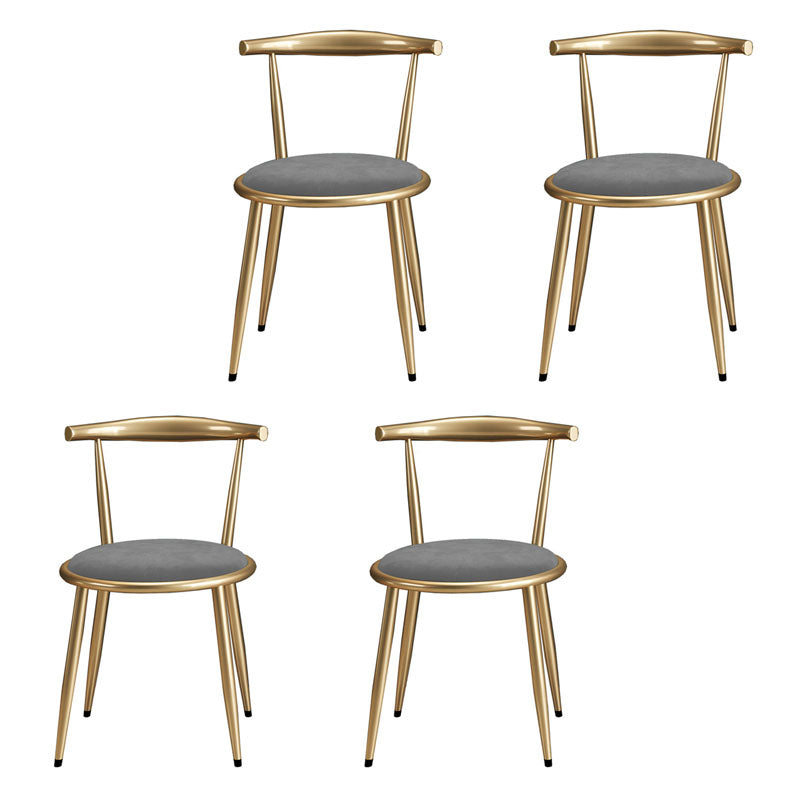 Nordic Design Fabric Dining Chair Open Back Side Chair for Home Use Grey 4 Piece Set Clearhalo 'Dining Chairs' 'Dining Tables & Seating' 'dining_chair' 'furn' 'furn_dining_chair' 'Furniture' 'furniture_dining_chair' 'Kitchen & Dining Furniture' 4781452