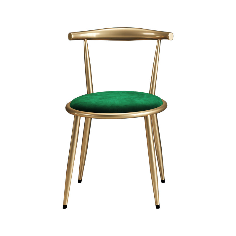Nordic Design Fabric Dining Chair Open Back Side Chair for Home Use Green 1 Piece Clearhalo 'Dining Chairs' 'Dining Tables & Seating' 'dining_chair' 'furn' 'furn_dining_chair' 'Furniture' 'furniture_dining_chair' 'Kitchen & Dining Furniture' 4781454