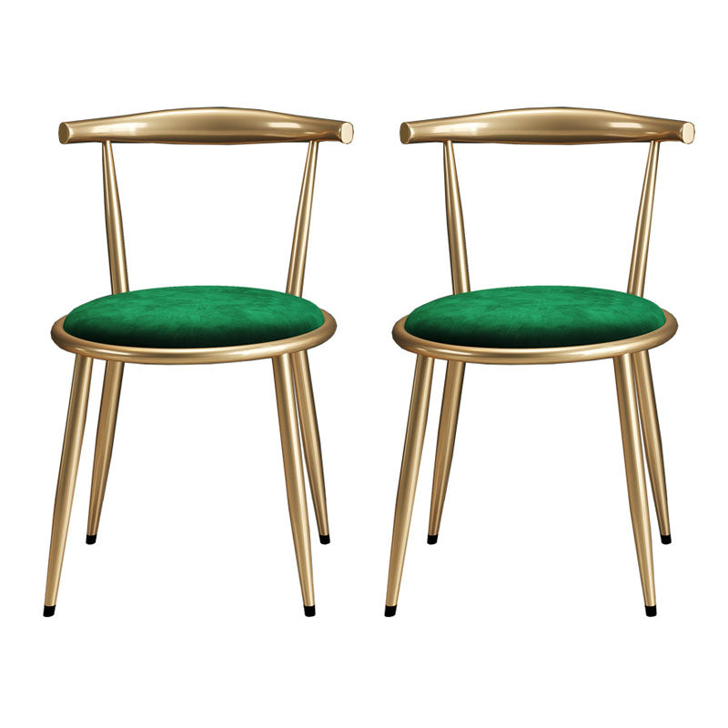 Nordic Design Fabric Dining Chair Open Back Side Chair for Home Use Green 2 Piece Set Clearhalo 'Dining Chairs' 'Dining Tables & Seating' 'dining_chair' 'furn' 'furn_dining_chair' 'Furniture' 'furniture_dining_chair' 'Kitchen & Dining Furniture' 4781457