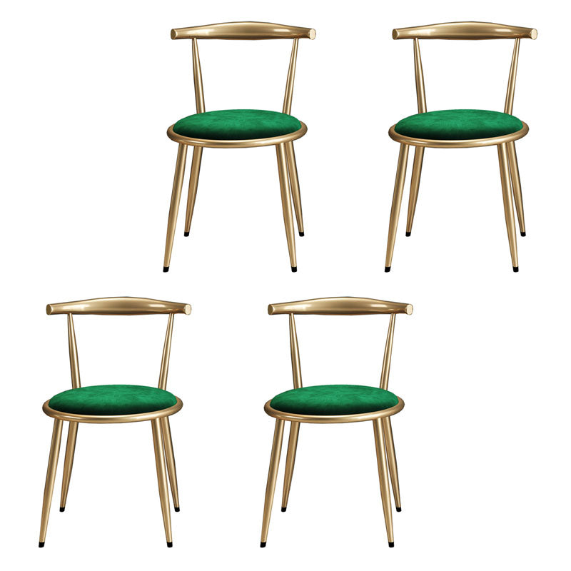 Nordic Design Fabric Dining Chair Open Back Side Chair for Home Use Green 4 Piece Set Clearhalo 'Dining Chairs' 'Dining Tables & Seating' 'dining_chair' 'furn' 'furn_dining_chair' 'Furniture' 'furniture_dining_chair' 'Kitchen & Dining Furniture' 4781458