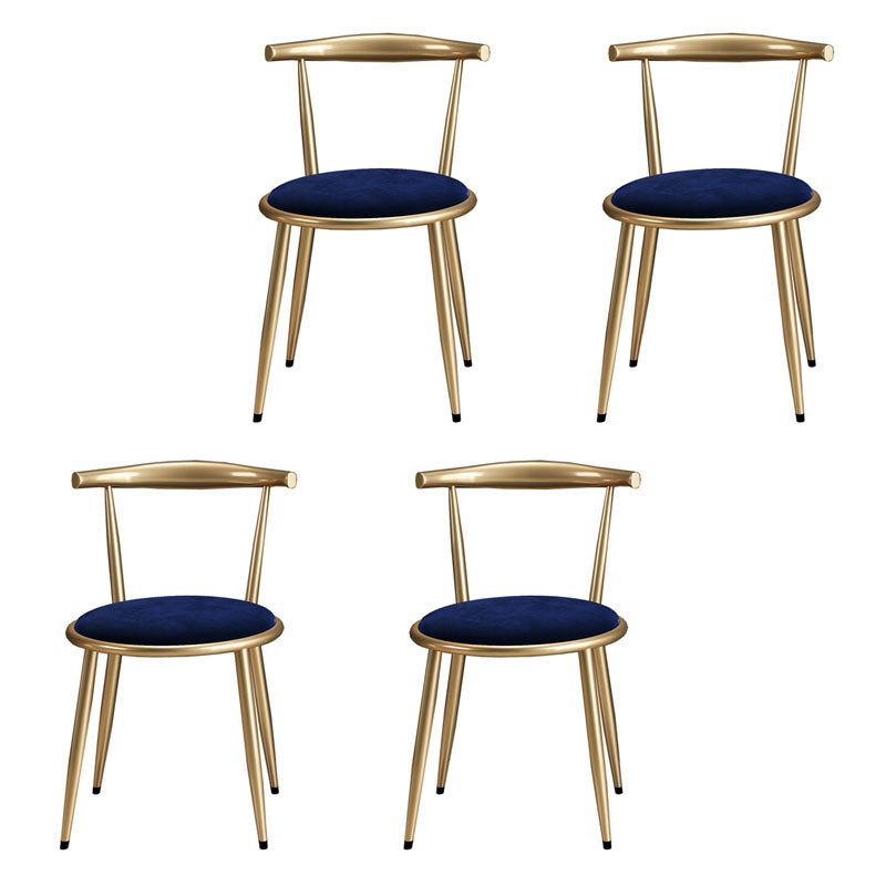 Nordic Design Fabric Dining Chair Open Back Side Chair for Home Use Blue 4 Piece Set Clearhalo 'Dining Chairs' 'Dining Tables & Seating' 'dining_chair' 'furn' 'furn_dining_chair' 'Furniture' 'furniture_dining_chair' 'Kitchen & Dining Furniture' 4781464