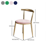 Nordic Design Fabric Dining Chair Open Back Side Chair for Home Use Clearhalo 'Dining Chairs' 'Dining Tables & Seating' 'dining_chair' 'furn' 'furn_dining_chair' 'Furniture' 'furniture_dining_chair' 'Kitchen & Dining Furniture' 4781468