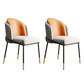 Nordic Design Armless Solid Back Chair for Home Linen Dining Chair Gray-Orange 2 Piece Set Clearhalo 'Dining Chairs' 'Dining Tables & Seating' 'dining_chair' 'furn' 'furn_dining_chair' 'Furniture' 'furniture_dining_chair' 'Kitchen & Dining Furniture' 4781471