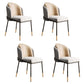 Nordic Design Armless Solid Back Chair for Home Linen Dining Chair Cream Gray 4 Piece Set Clearhalo 'Dining Chairs' 'Dining Tables & Seating' 'dining_chair' 'furn' 'furn_dining_chair' 'Furniture' 'furniture_dining_chair' 'Kitchen & Dining Furniture' 4781479