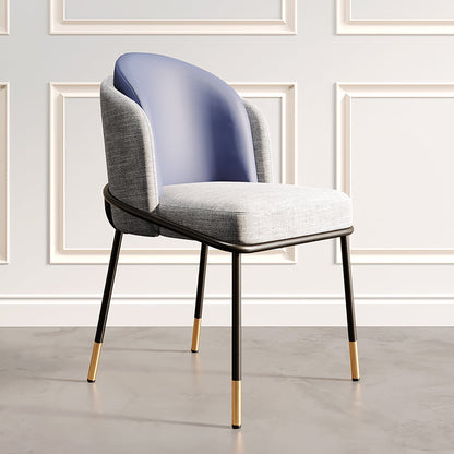 Nordic Design Armless Solid Back Chair for Home Linen Dining Chair Gray Blue 1 Piece Clearhalo 'Dining Chairs' 'Dining Tables & Seating' 'dining_chair' 'furn' 'furn_dining_chair' 'Furniture' 'furniture_dining_chair' 'Kitchen & Dining Furniture' 4781482